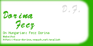 dorina fecz business card